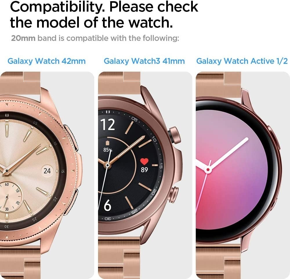سوار ميلانيزي باللون الوردي لساعة Samsung Galaxy Watch 3 مقاس 41 مم | فينتومرا
