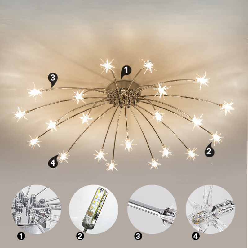 Arisha Art Deco Starry  Flush Mount Ceiling Light | ventumra
