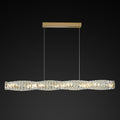 Kristy Crystal Sliver and Gold Pendant Light, Stainless Steel | ventumra
