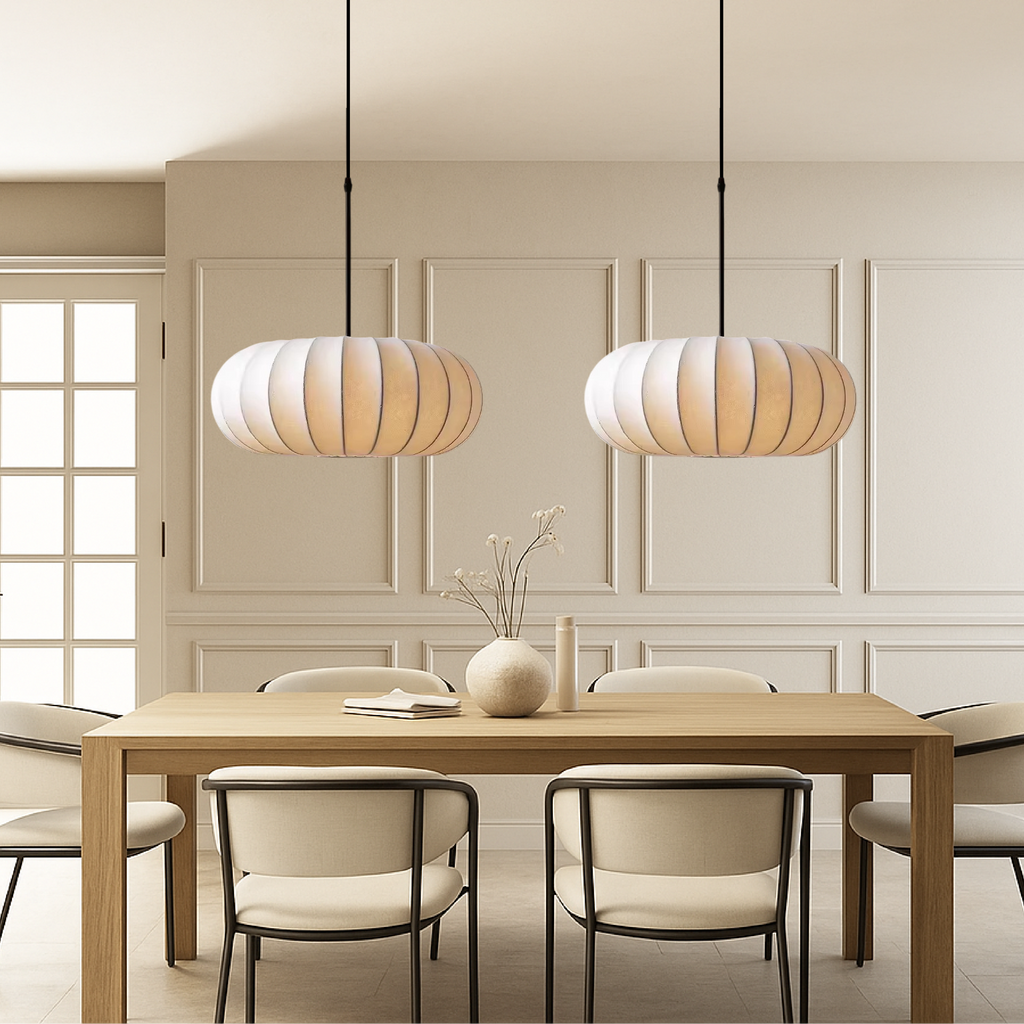 Japandi Ribbed Pendant Light | Ventumra