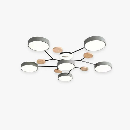 Arisha Ceiling Light, Wood Round for Living Room - Neutralighting
