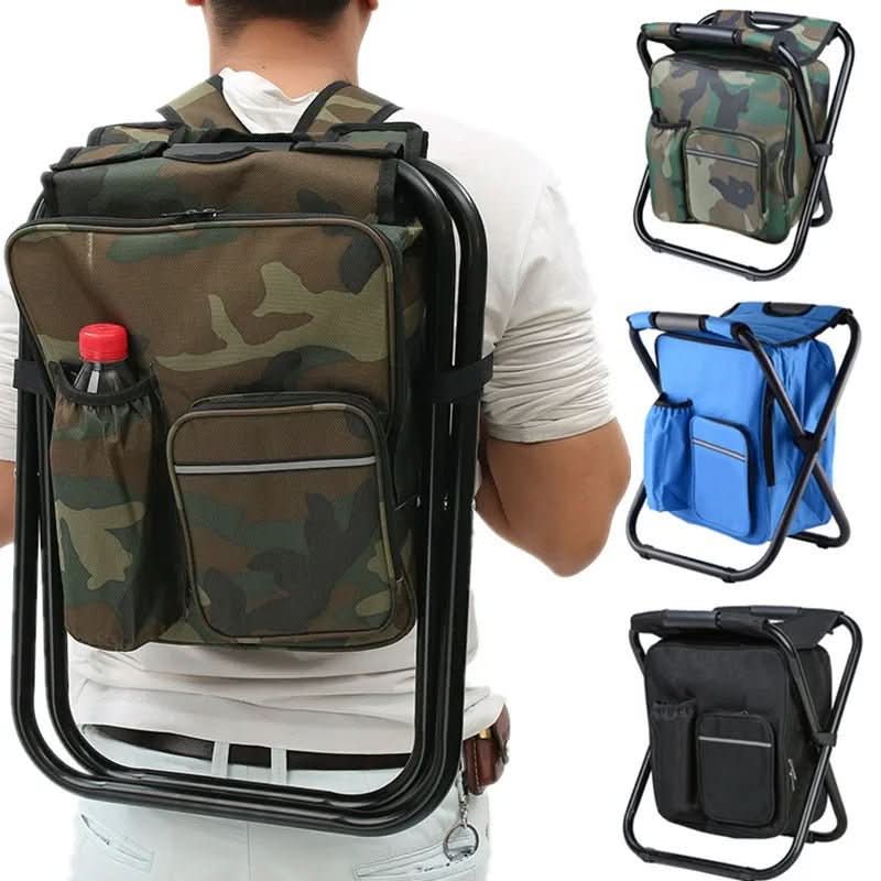 Mochila de camuflagem 3 em 1 CamoMate — cadeira dobrável e saco térmico integrados