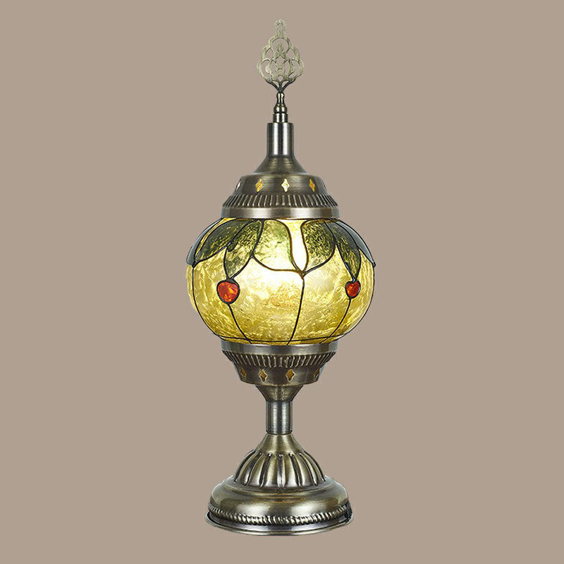 Bronze Urn Nightstand Lamp Turkish Iron, 1-Light Table Lamp