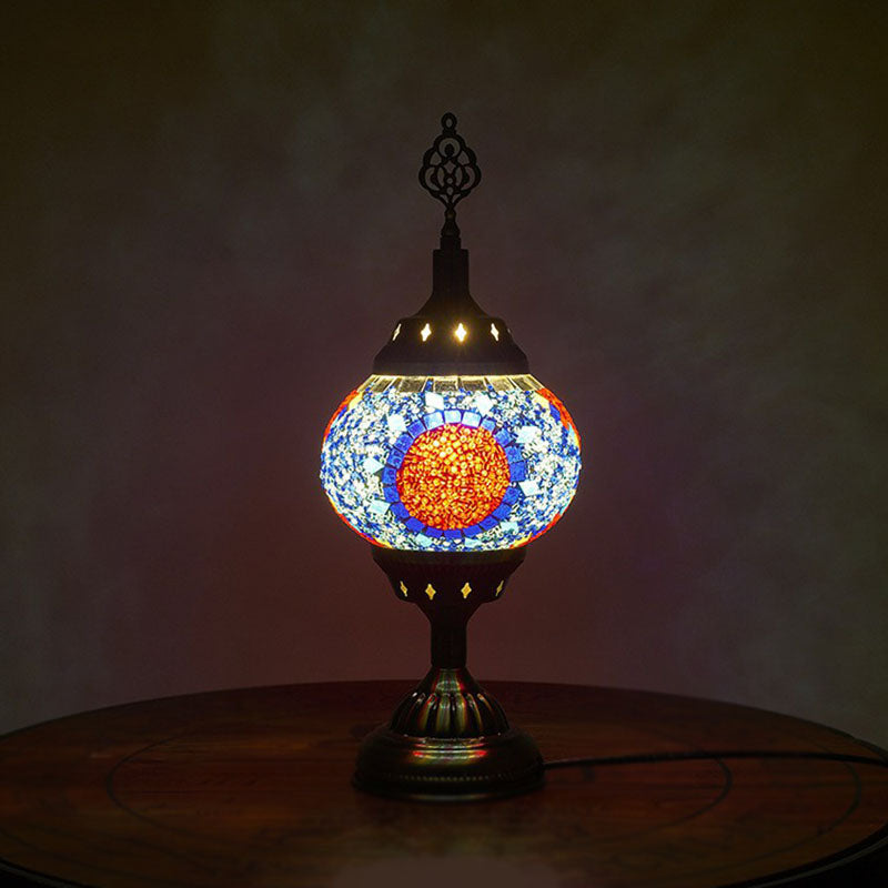 Bronze Urn Nightstand Lamp Turkish Iron, 1-Light Table Lamp