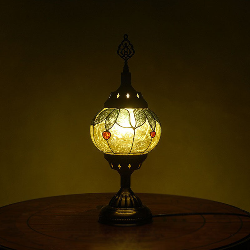 Bronze Urn Nightstand Lamp Turkish Iron, 1-Light Table Lamp