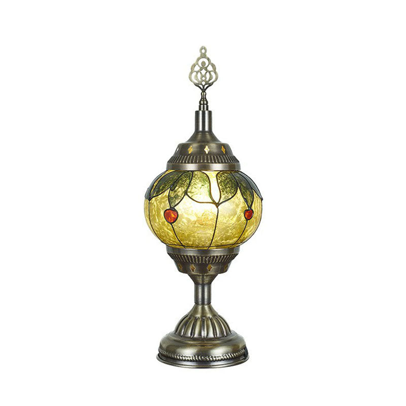 Bronze Urn Nightstand Lamp Turkish Iron, 1-Light Table Lamp