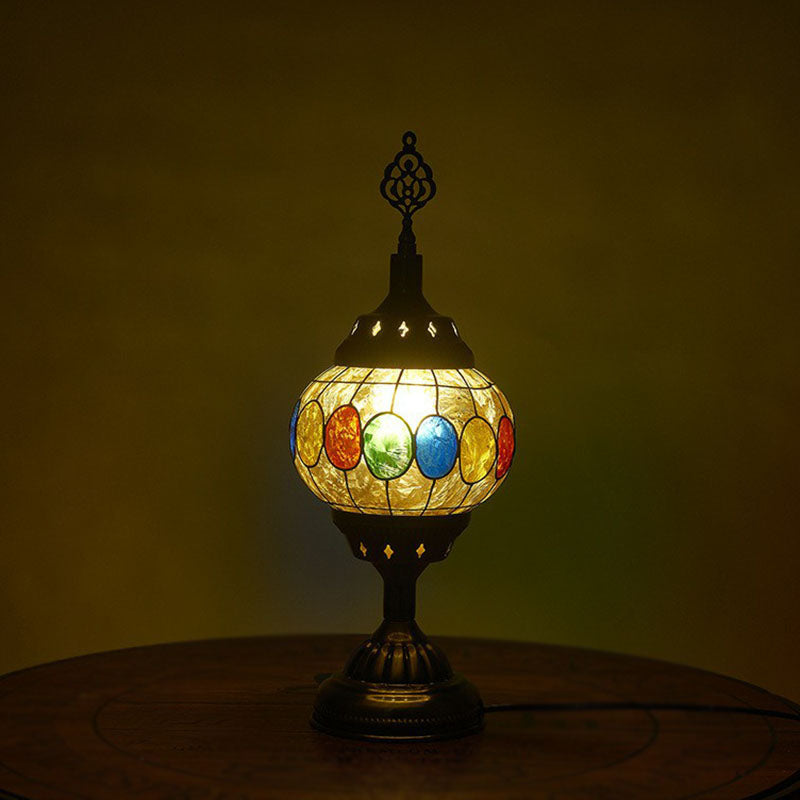 Bronze Urn Nightstand Lamp Turkish Iron, 1-Light Table Lamp