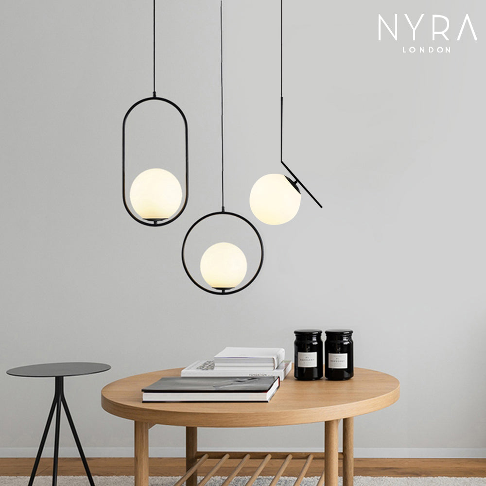 LumoSphere Pendant Light With Opal Glass Sphere Diffuser