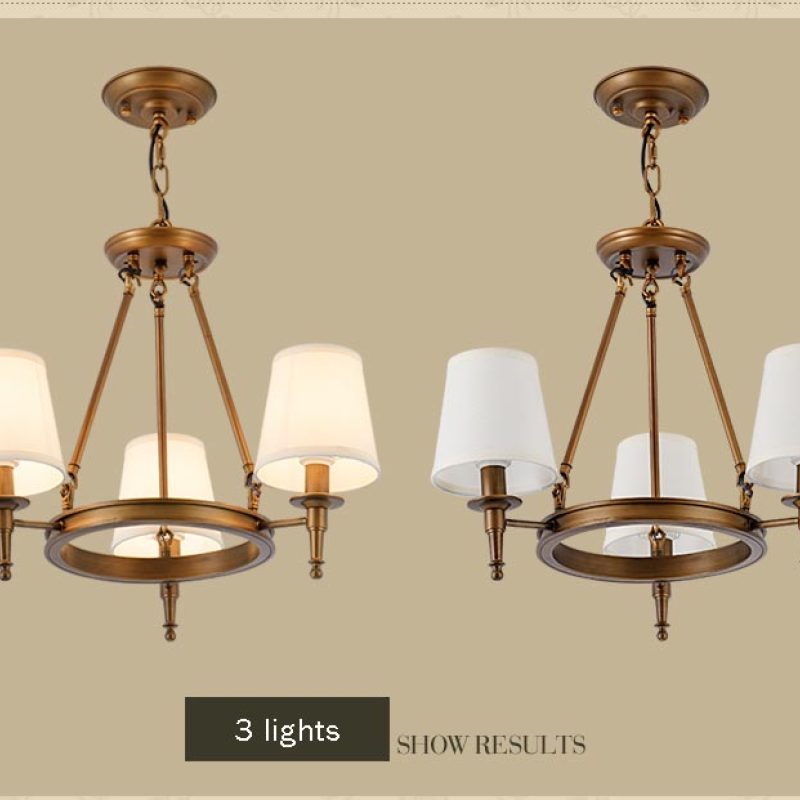 Silva vintage Ring Metal/Fabric Chandelier, Black/Copper | ventumra