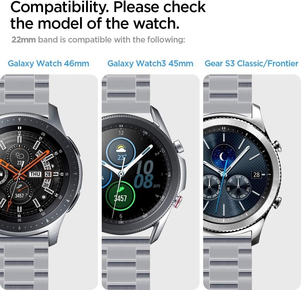 سوار سيليكون أسود لساعة Samsung Galaxy Watch 3 مقاس 45 مم للاستخدام اليومي | فينتومرا