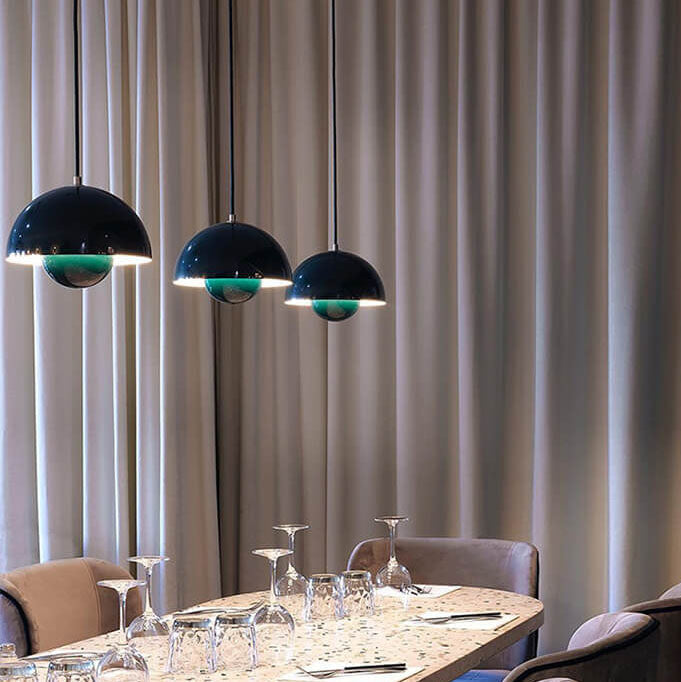 Nordora Nordic Inspired 1 Light Semicircle Dome Pendant Lamp