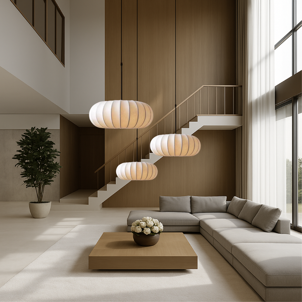 Japandi Ribbed Pendant Light | Ventumra