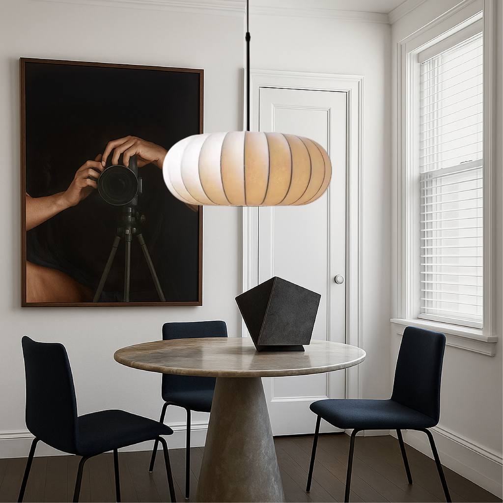 Japandi Ribbed Pendant Light | Ventumra