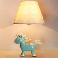 PixieGlow Unicorn Print Fabric Table Lamp for Kids' Room