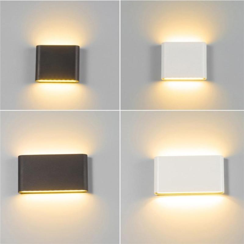 Bastro Modern Rectagulart Waterproof Outdoor Wall Lamp, Black/White | ventumra