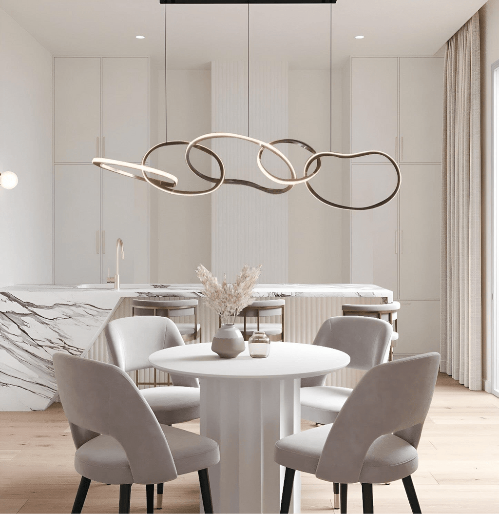 Cirque Ring Pendant Light in Rose Gold or Gold Finish