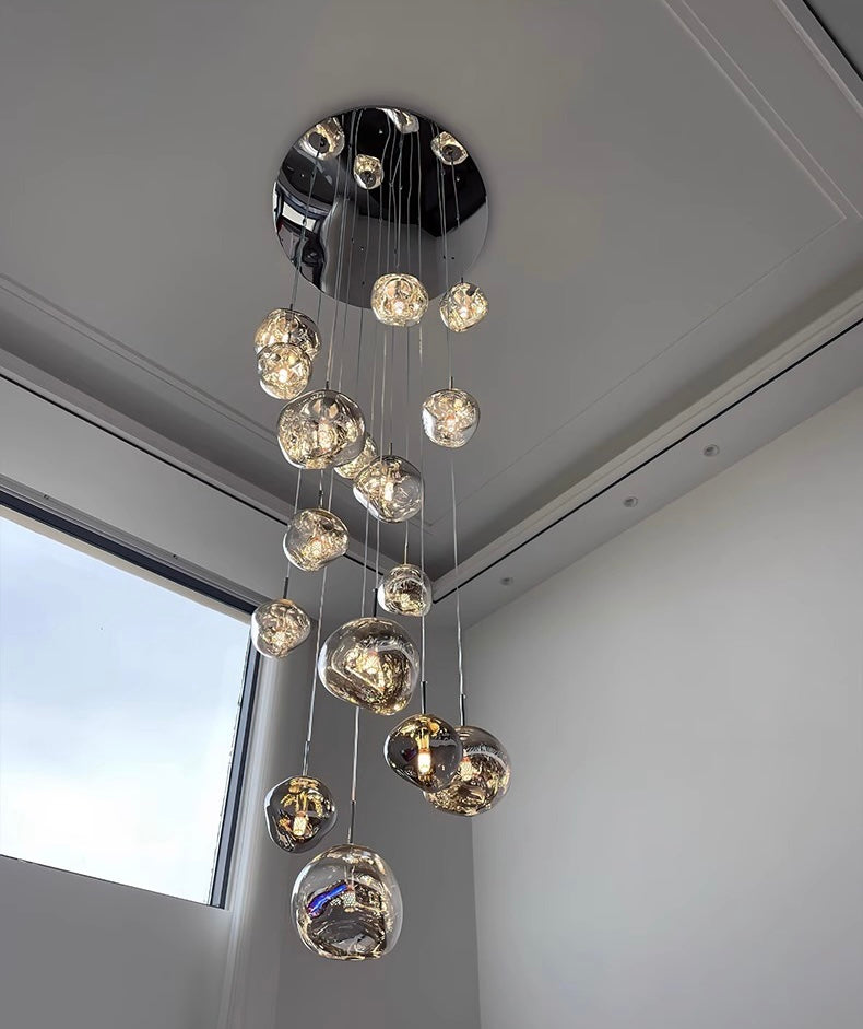 Nyara | Nordic Lava Aluminum Pendant Chandelier With Adjustable Lighting