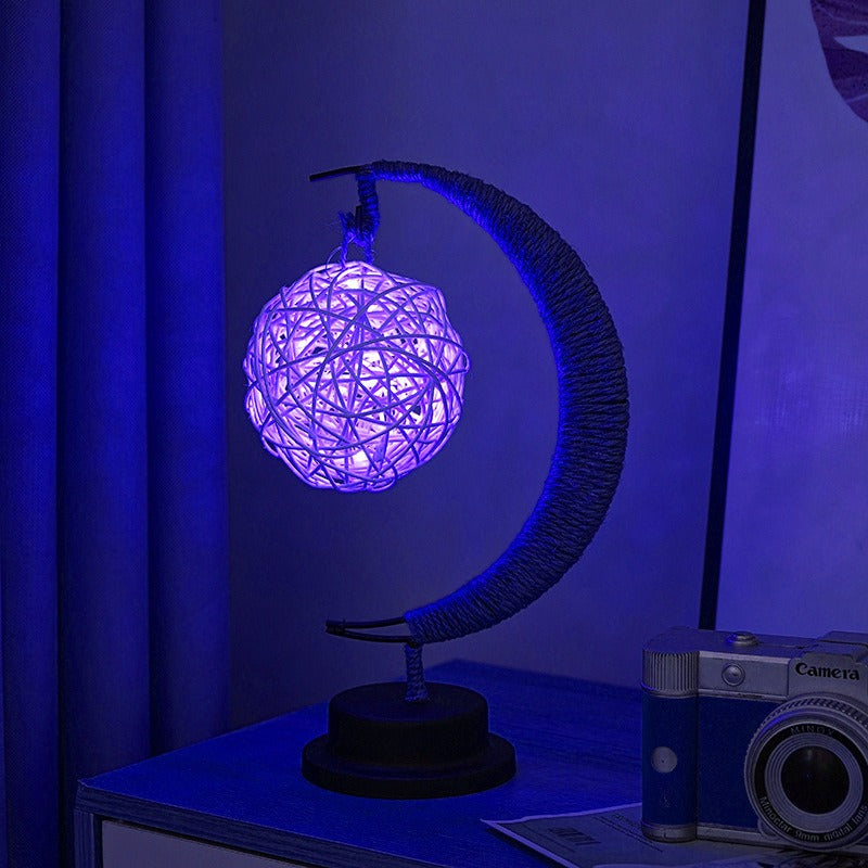 Aurelle | Warm Glass Moon Lamp for Soft Ambient Lighting