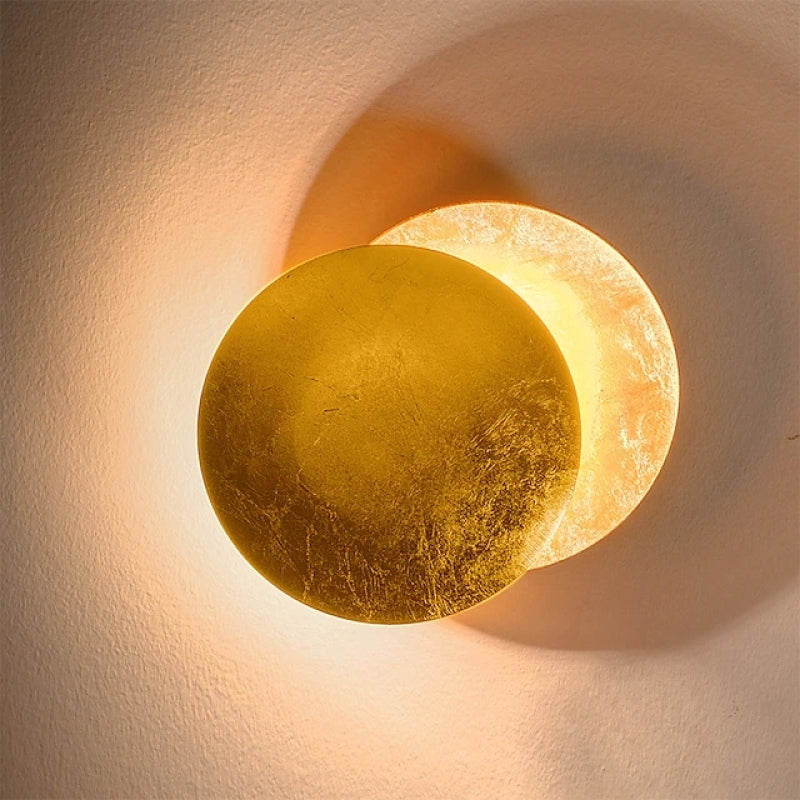 Arisha Modern Minimalist Round Moon Eclipse Wall Lamp | ventumra