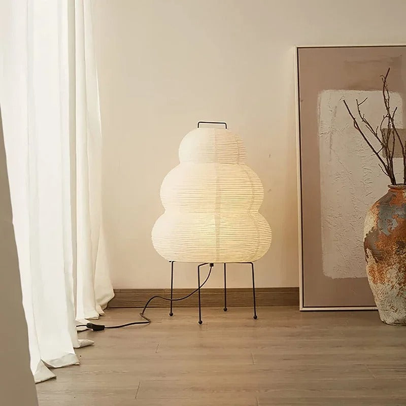 Aurora Washi Sphere Floor Lamp Japanese Inspired Diffused Light