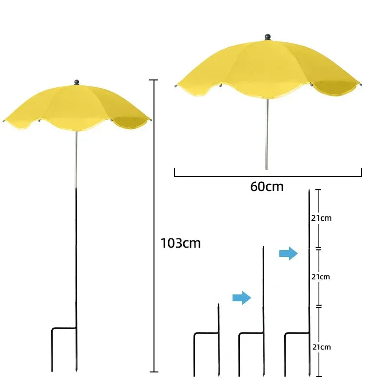 Pantalla protectora para plantas - Cubierta UV ajustable, estaca para suelo, Ø 60 cm