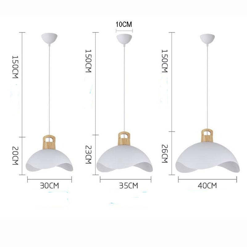 Valentina Colorful Shade Single Pendant Lights, Wood & Metal | ventumra