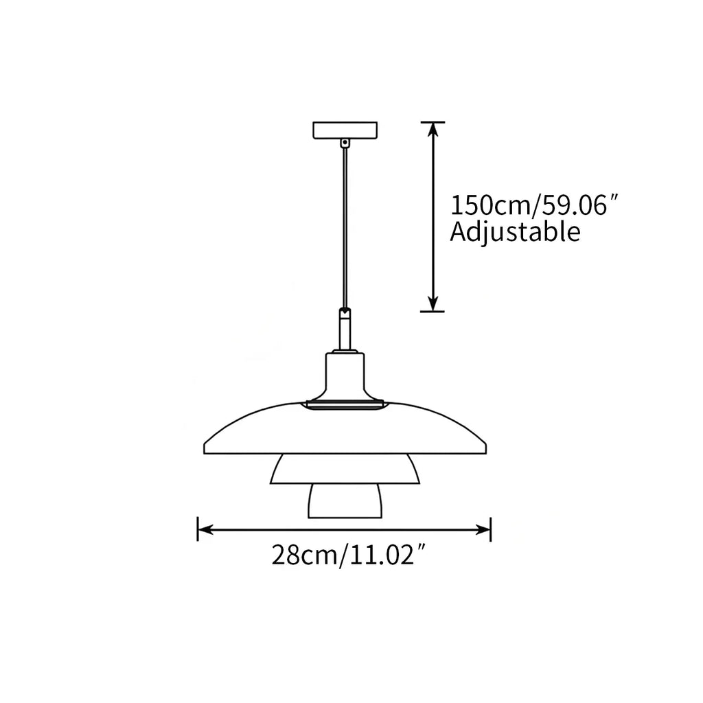 Suspension en verre de style danois pour cuisine, plafonnier design | Ventumra