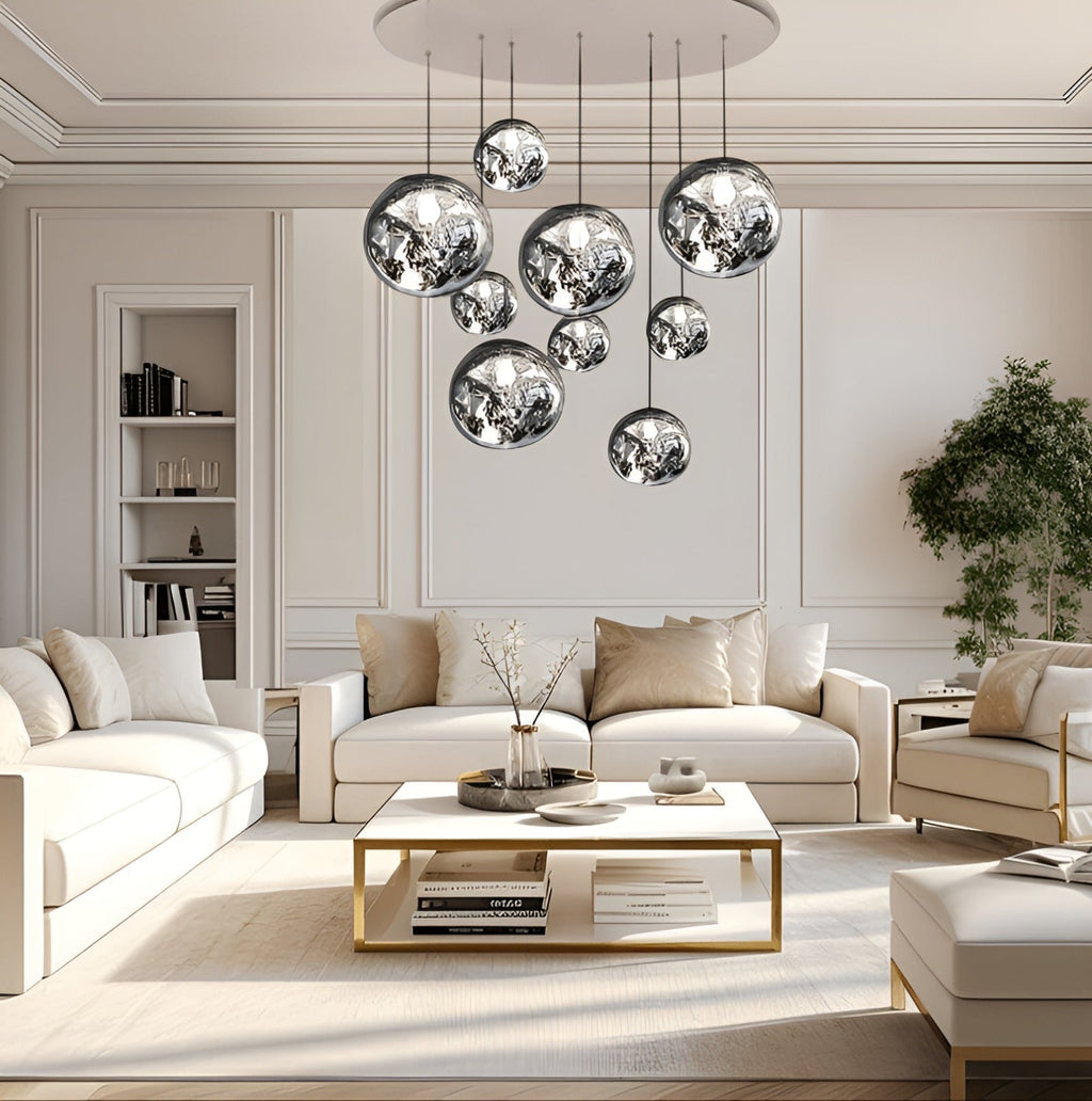 Nyara | Nordic Lava Aluminum Pendant Chandelier With Adjustable Lighting