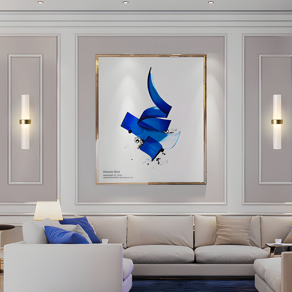 NovaStone | Frosted Glass Tube Wall Lamp in Warm White for Living Room