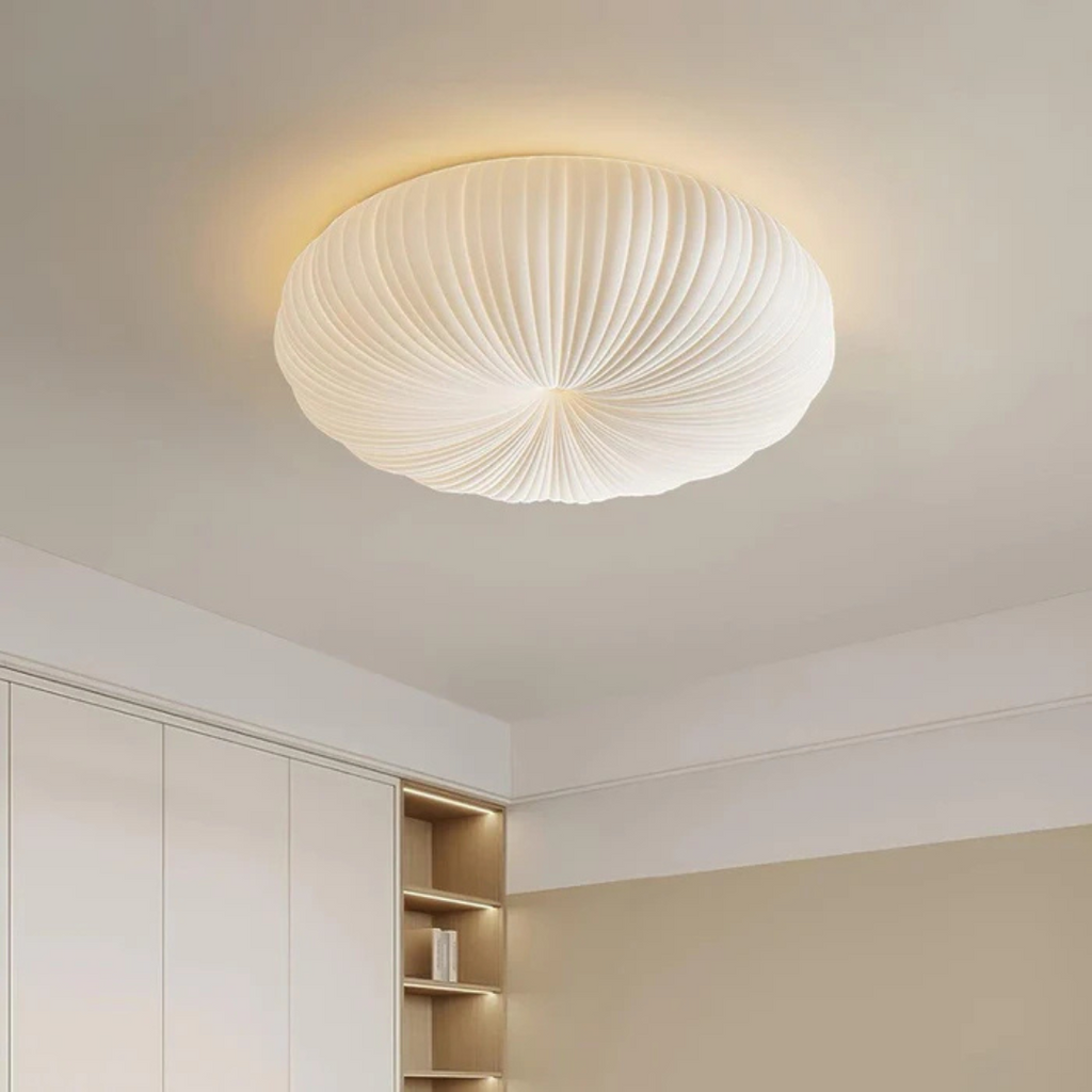 Sculptural Pleated Shell Ceiling Light | Ventumra
