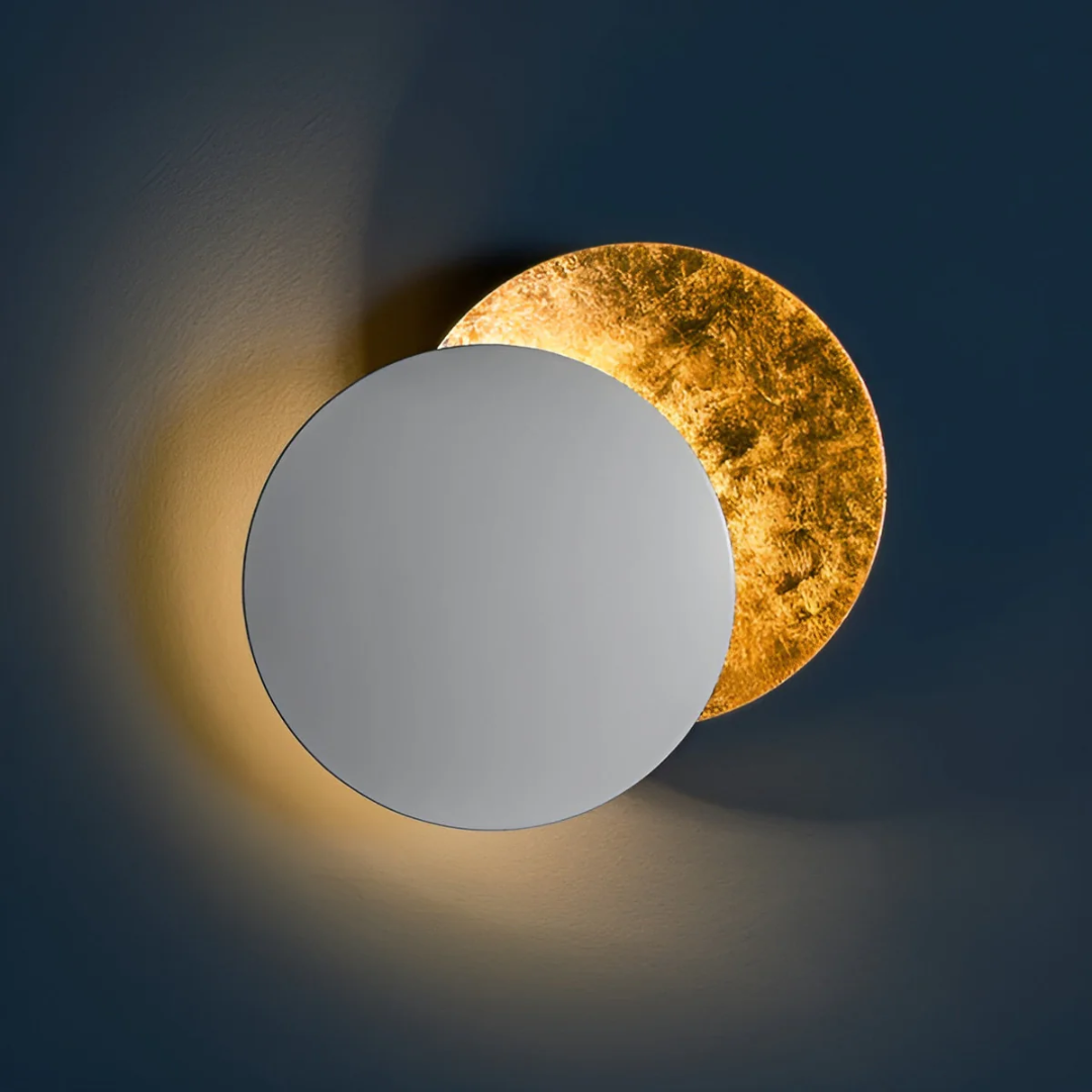 Skulpturale Eclipse-Scheiben-Wandleuchte | Ventumra
