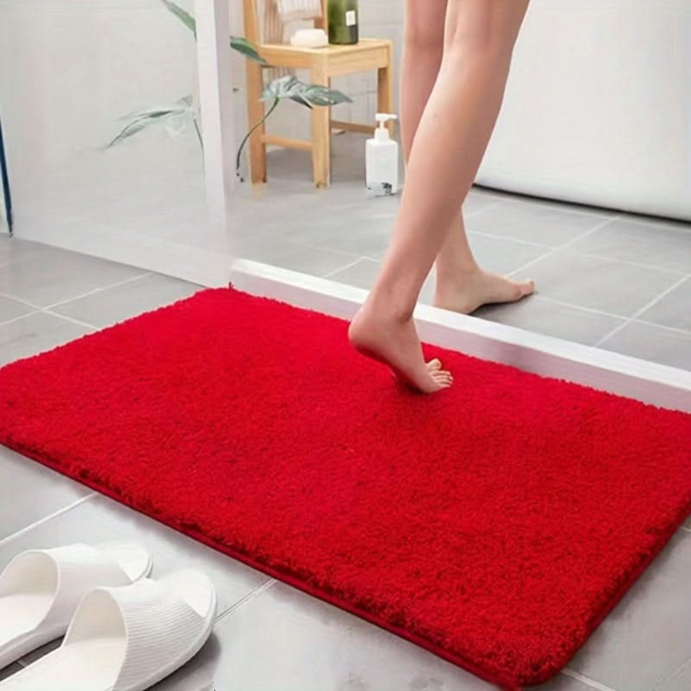 Elegant Soft Absorbent Non-Slip Bath Mat – Thick Comfort