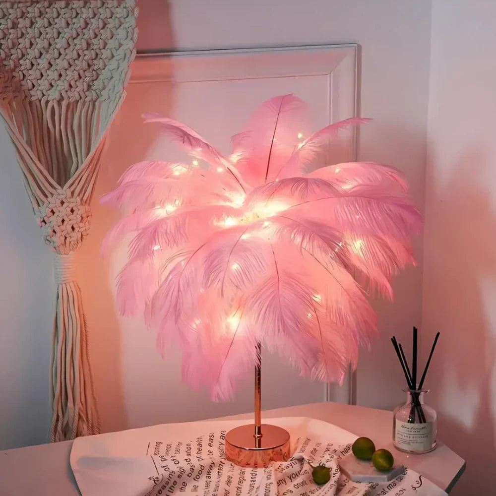 LyraQuill Lamp Feather-Inspired Soft Ambient Lighting For Any Space