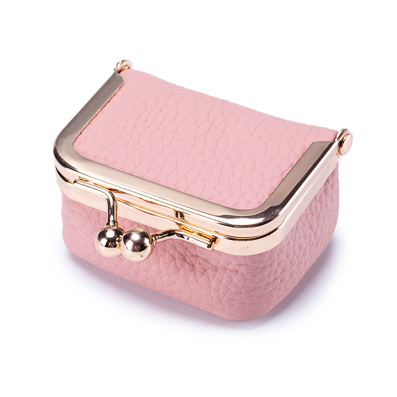 LuxeBox Mini-smykkeskrin — ekte skinn, gullspenne