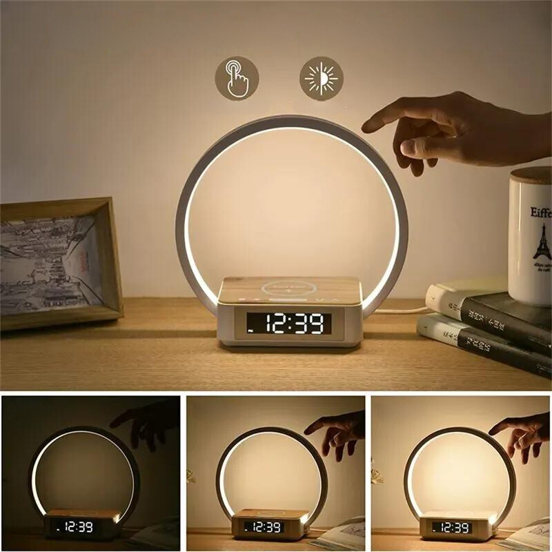 SolaraBeam 3 In 1 Night Lamp With Wireless Charging And Alarm