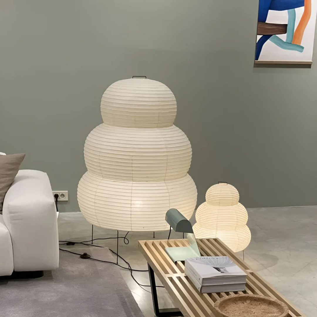 Kasumi Japanese Rice Paper Floor Lamp For Living Room