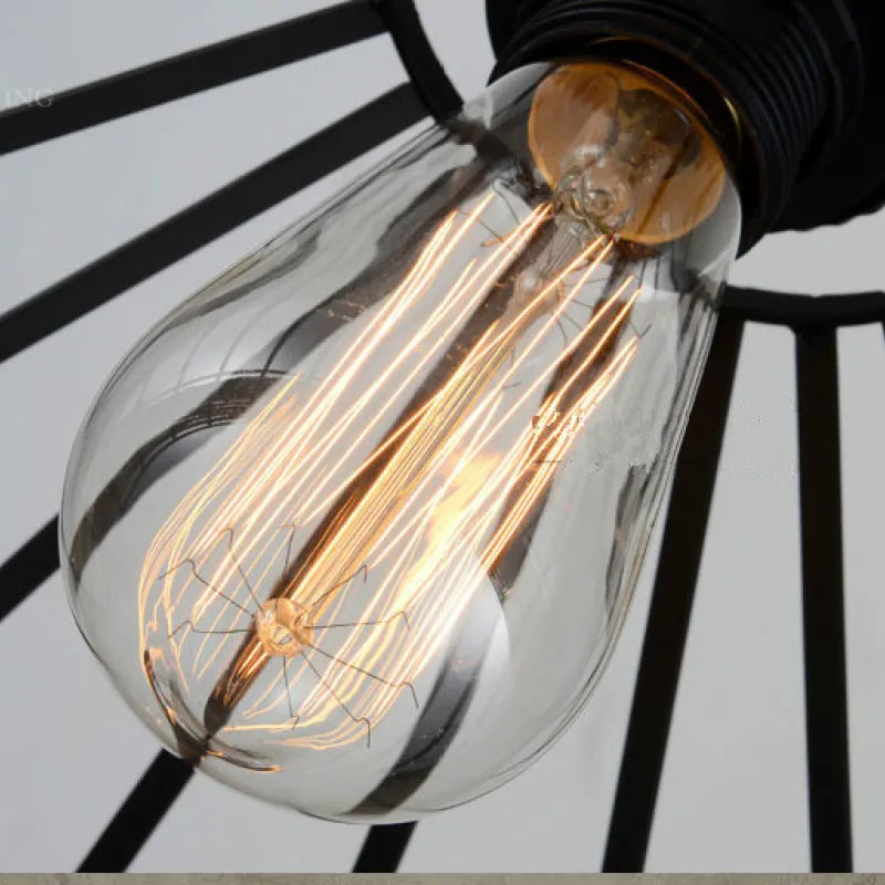 Epoch Retro Rope Metal Pendant Light, Black | ventumra