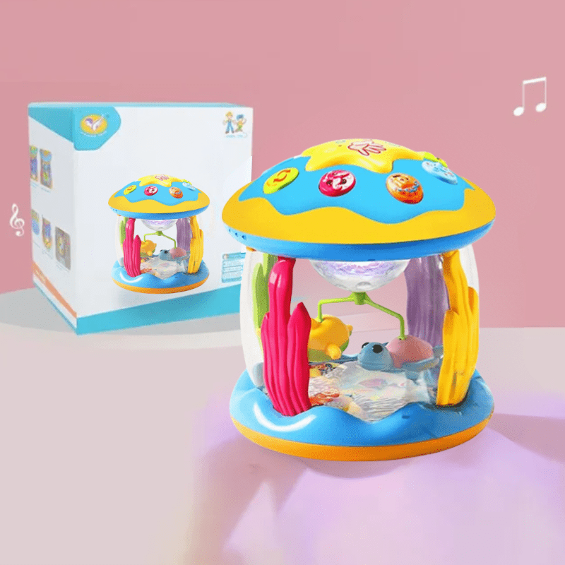 WhirlTone Musical Twirling Toy — Rotating Ocean Lights, Soft Tunes