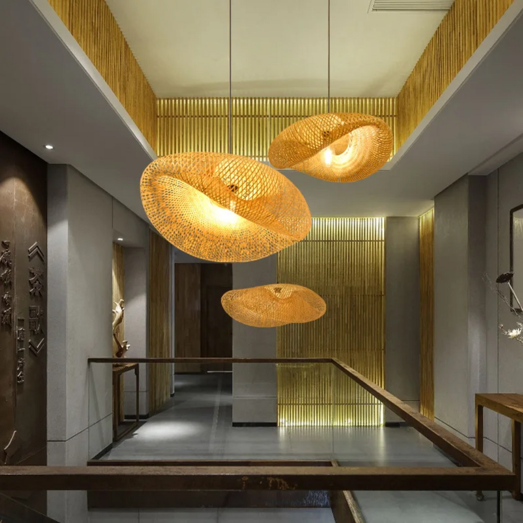 Liora Bamboo Pendant Lamp for Living Room and Dining Table
