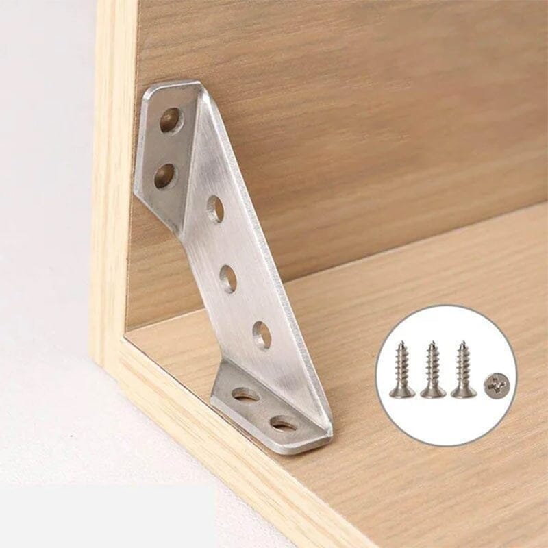Stainless Steel Furniture Corner Connectors — Trapezoid Support