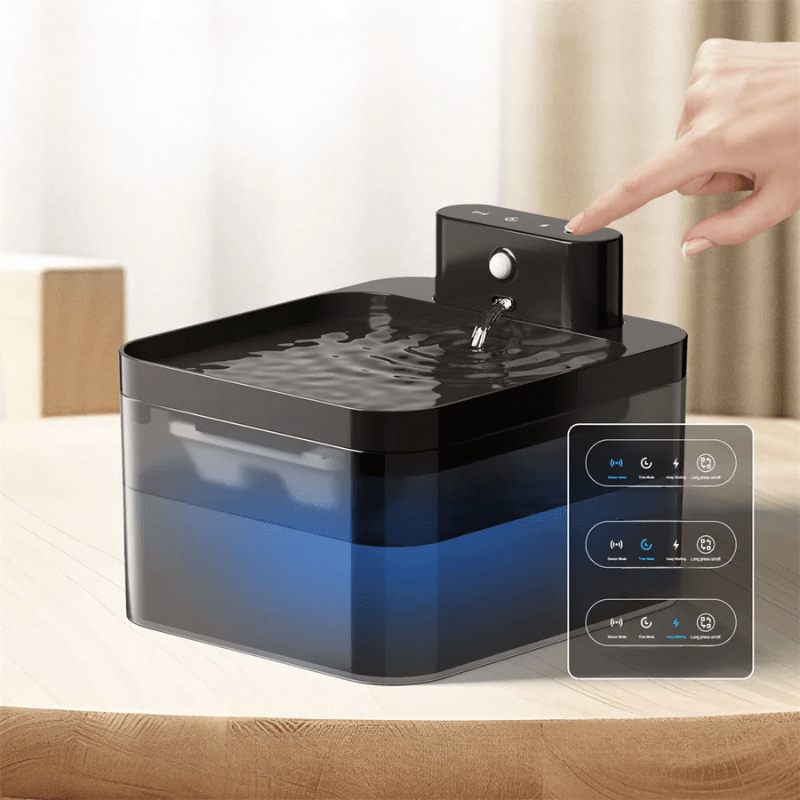AquaPulse Smart Cat Fountain — Motion Sensor Activation & Integrated Filtration System