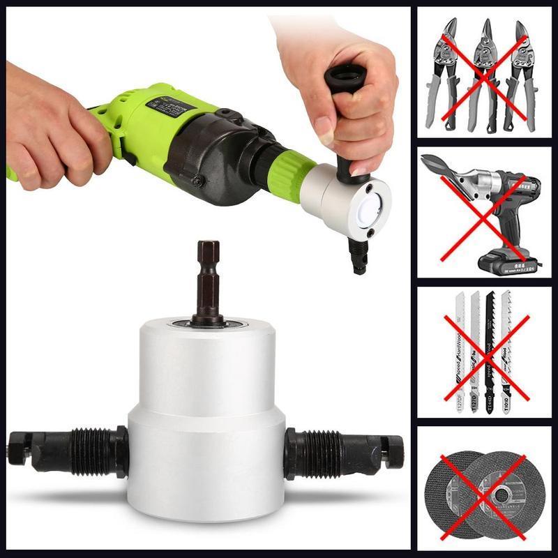 Twin-Head Sheet Metal Nibbler — Precision Cutting Tool
