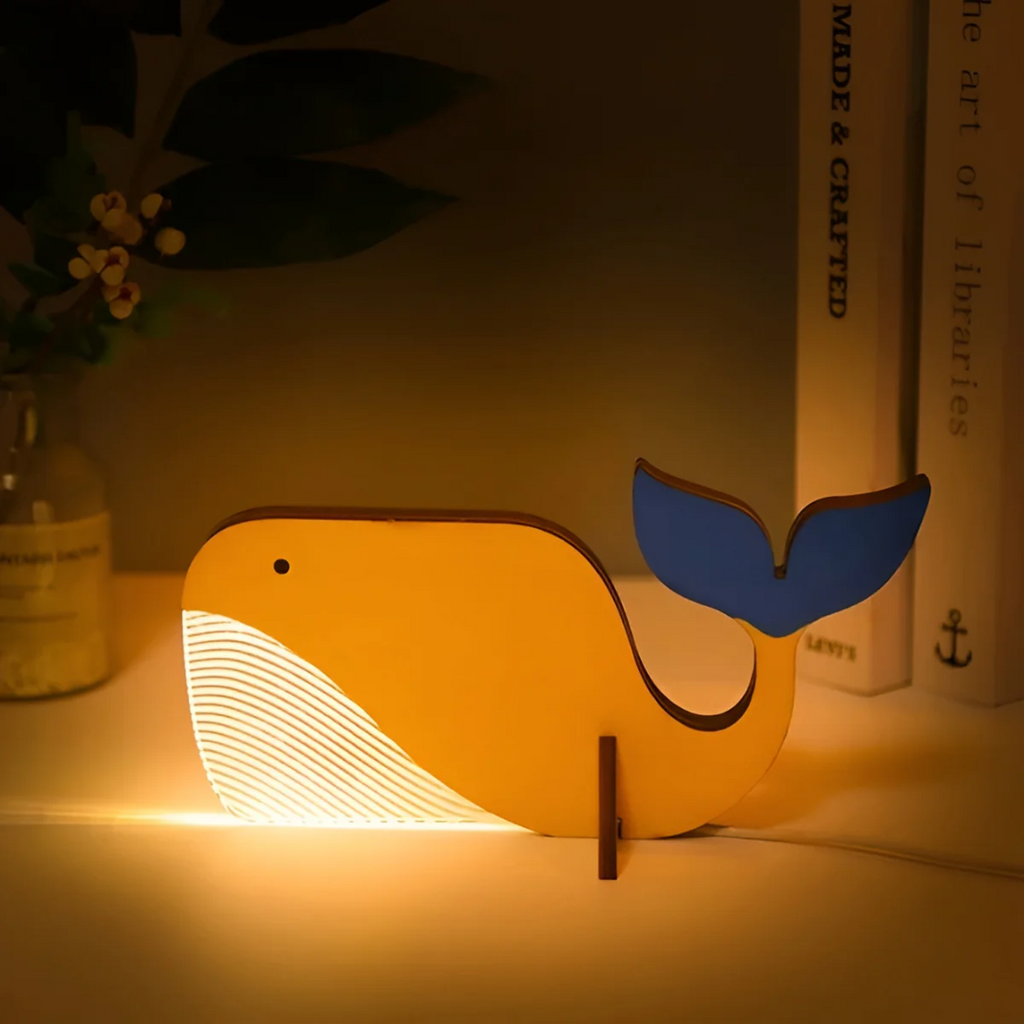 LunaWood | Wooden & Acrylic LED Night Lamp For Bedroom