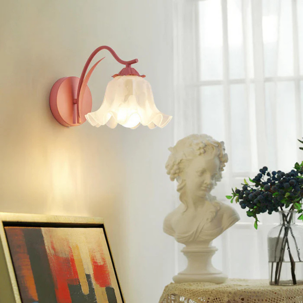 Marielle | Retro French Floral Wall Lamp For Warm Ambience