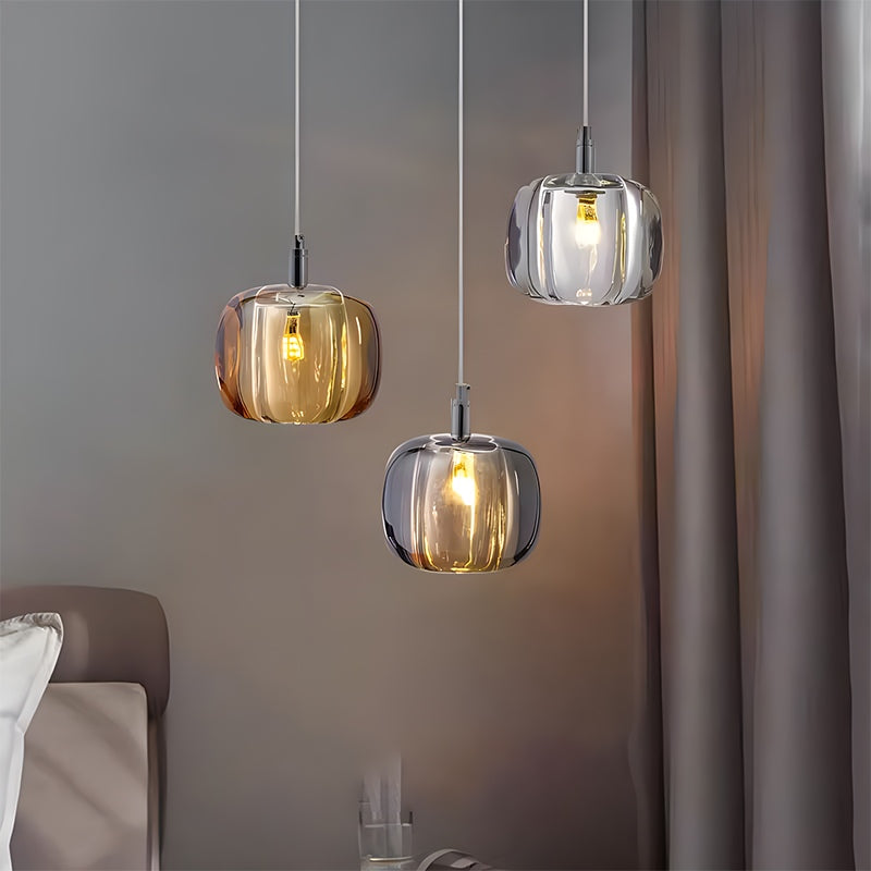 Multicolor Glass Pendant Light Fixture With Layered Lighting | Ventumra
