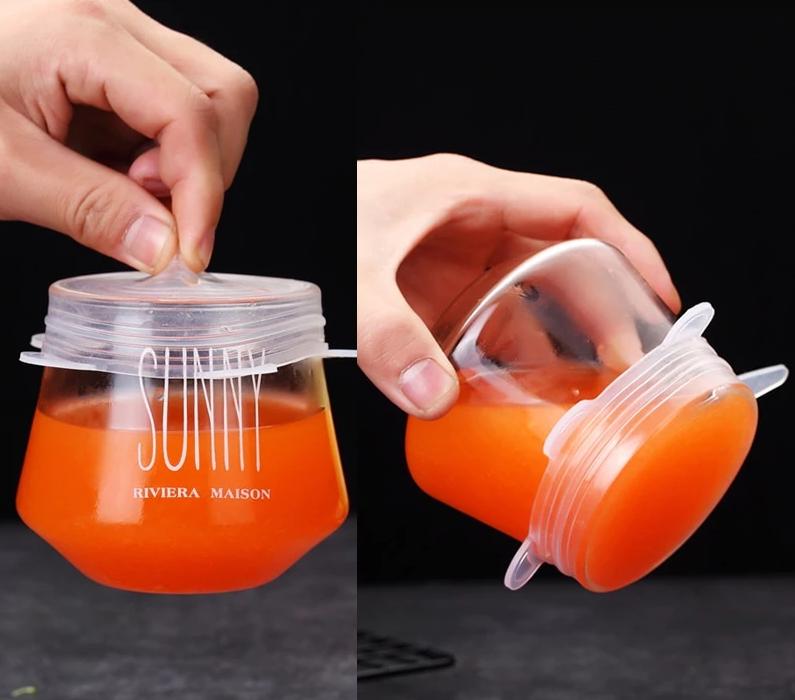 FlexiCover SmartSeal — 6 Reusable Silicone Food Lids