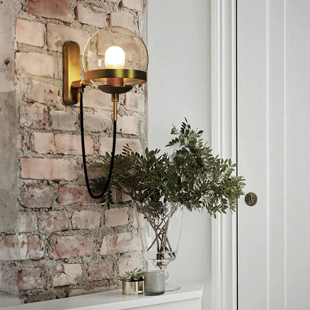 Aurelin | Modern Glass Globe Wall Lamp For Cozy Rooms