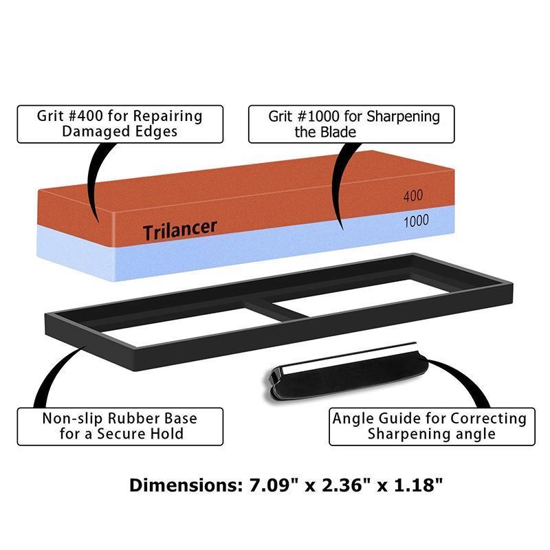 SharpeningPro Two-Sided Sharpening Stone Set — Water-Cooled