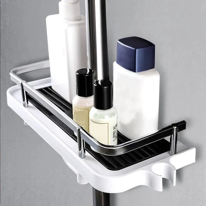 AquaSpace veggmontert dusjorganisator — oppbevaring uten boring