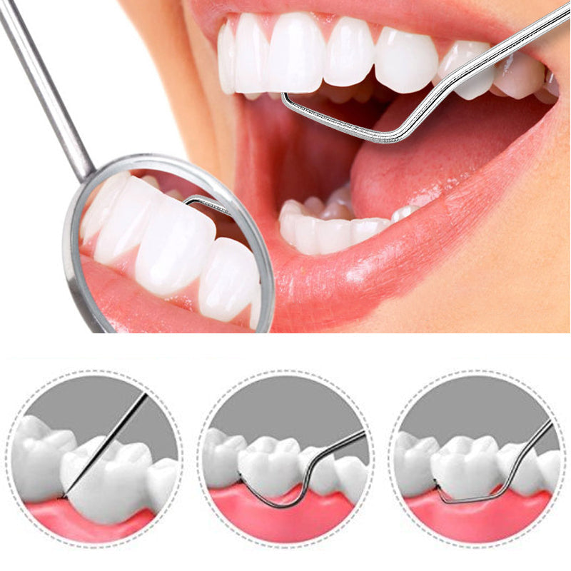 Conjunto Dentisafe de 7 peças para limpeza dentária em aço inoxidável